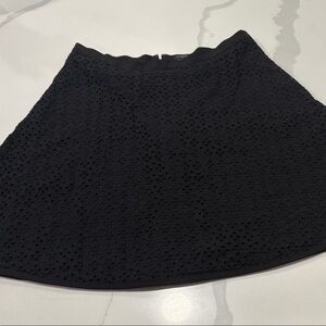 Ann Taylor eyelet flare skirt size 12 Black